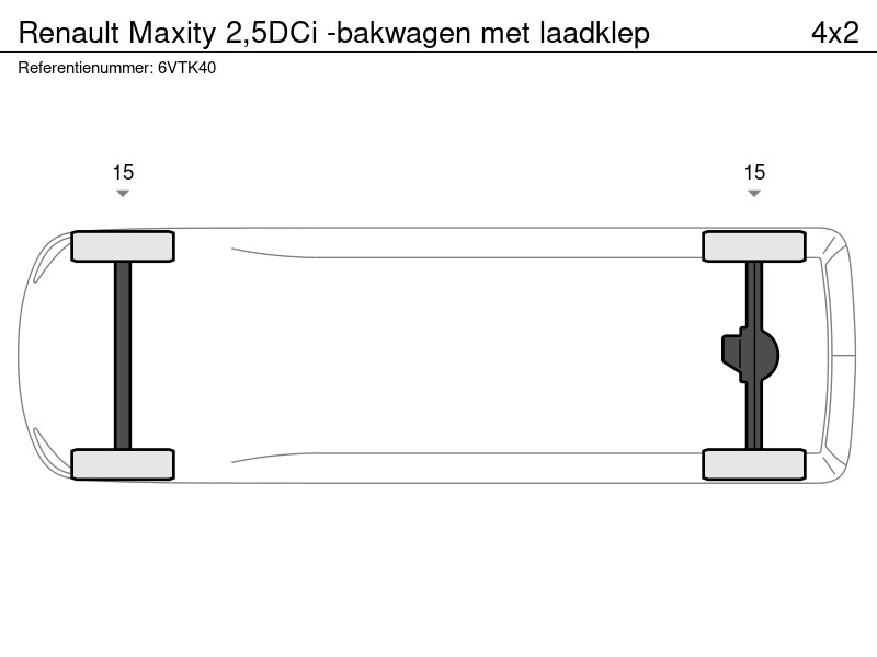 Renault Maxity 2,5DCi -bakwagen met laadklep - 2,5DCi -bakwagen met laadklep