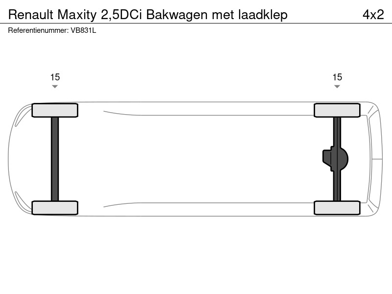 Renault Maxity 2,5DCi Bakwagen met laadklep - 2,5DCi Bakwagen met laadklep