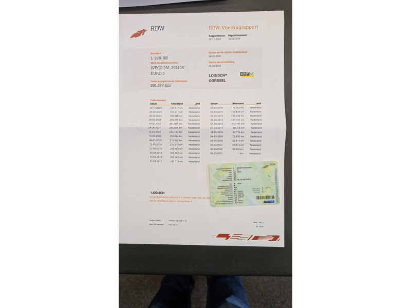 Iveco 2,3 D - airco - 1e eign. - nw. APK 04-27 Camper - Camper